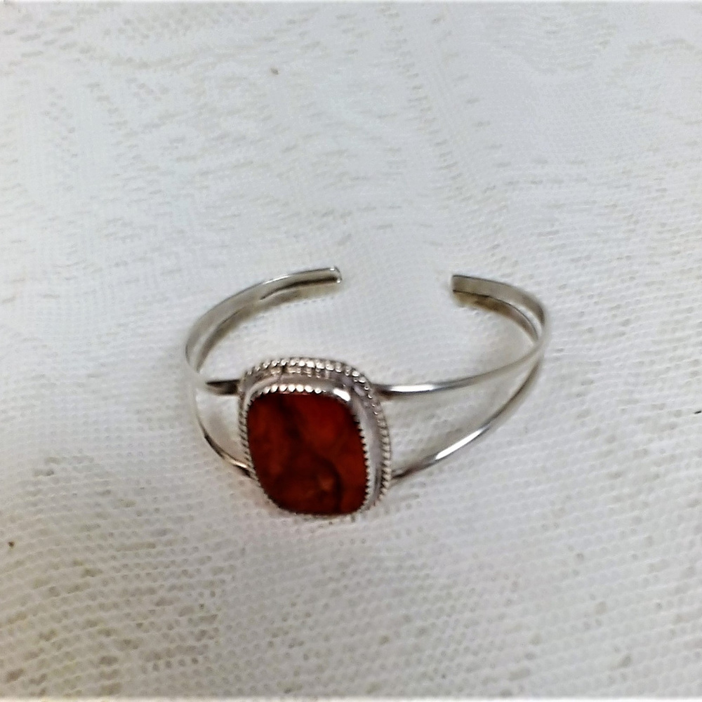 Sterling Silver Native American Signed Bracelet